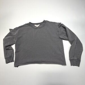 Bixby Nomad‎ Cropped Sweatshirt Gray Crewneck Womens Large Boxy